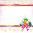 Card with a New Year's candle