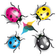 Coccinelles de l'imprimerie, vecteur Coccinelles de l'imprimerie, vecteur