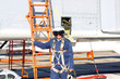 The military pilot in the plane