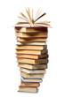 Pile of books isolated on white background Pile of books isolated on white background