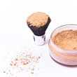 makeup brush and powder