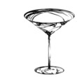 The stylized wine glass for fault The stylized wine glass for fault