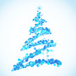 New year card 6, with tree, vector
