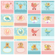 Collection of baby's postcards