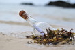 Message wreck on the shore