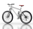 Bicycle isolated on white background with reflection
