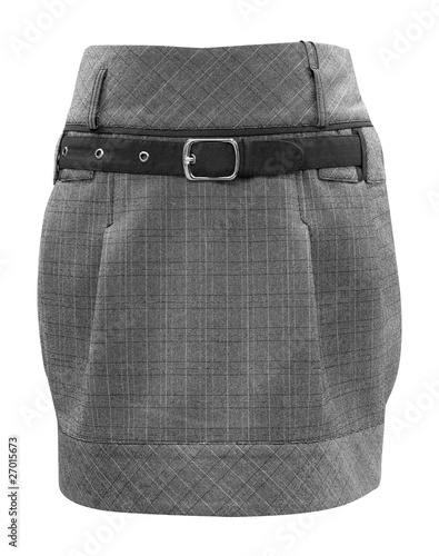 Photo: ladies grey skirt, clipping path ladies grey skirt, clipping path