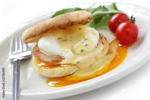 Photo: Eggs Benedict , Poached egg on toasted English muffin Eggs Benedict , Poached egg on toasted English muffin
