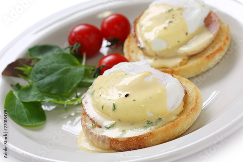 Photo: Eggs Benedict , Poached egg on toasted English muffin Eggs Benedict , Poached egg on toasted English muffin