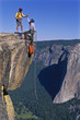 Rock climbing team on the summit.