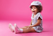 Stylish little girl playing up