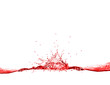 Red liquid isolated on white background