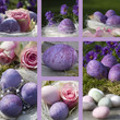 Collage easter in purple