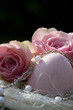 Easter egg in pink with two roses