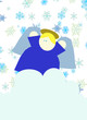Angelo sulle nubi sotto la neve Angelo sulle nubi sotto la neve