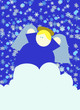 Angelo nella neve blu Angelo nella neve blu