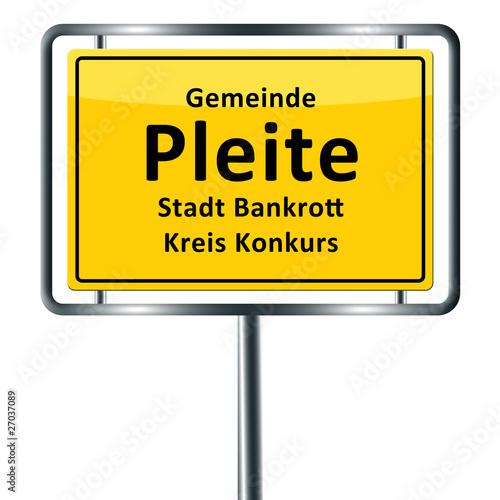 Illustration: Gemeinde Pleite Gemeinde Pleite