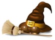 Cappello di Strega e Scopa-Witch Hat with Broom-Vector