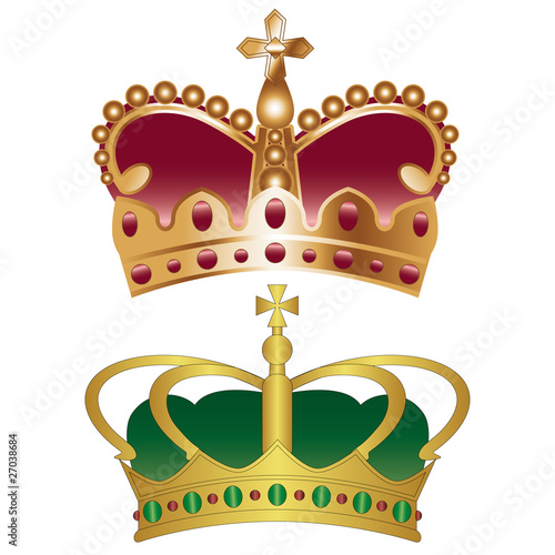 Vector: Golden Crown Vector Set - Krone 2 Golden Crown Vector Set - Krone 2