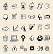 hand draw web icon element