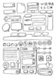 hand draw web icon element