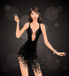 Vector: Disco sparks (black) Disco sparks (black)