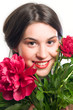 Smile and red rose
