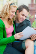 A couple of students studying