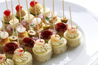 Different sort of canape for a self service buffet