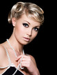 Portrait of young beautiful woman with beauty hairs