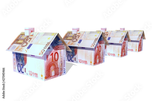 Illustration: euro houses on a row euro houses on a row