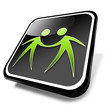 3d button green business