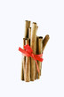 cinnamon sticks tied with a bow