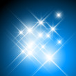 Vector glittering stars on dark blue background
