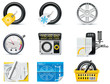 Car service icons. Part 1. Tires Car service icons. Part 1. Tires