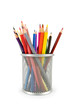 Various colour pencils isolated on the white Various colour pencils isolated on the white