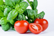 Fresh basil and tomatoes Fresh basil and tomatoes