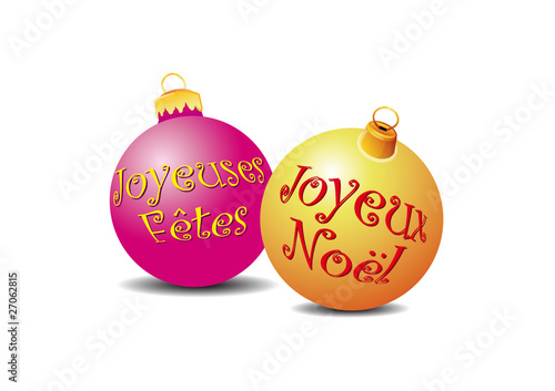 Vektor: Boules de Noël Boules de Noël
