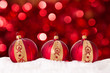 Christmas ball on abstract light background