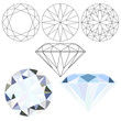 Différentes vues d’un diamant Différentes vues d’un diamant