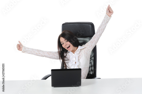 Photo: woman with laptop woman with laptop