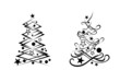 Weihnachtsbäume abstrakt