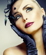 Beautiful Young Woman portrait.Vintage Styled Beautiful Young Woman portrait.Vintage Styled