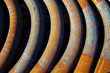 rusty iron pipes