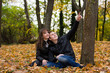 autumn couple portraits