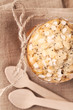 poppy seed muffin in rustic style, top view shallow dof poppy seed muffin in rustic style, top view shallow dof