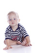 Photo of adorable young boy on white Photo of adorable young boy on white