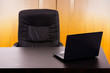 Laptop in a desk at the office