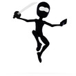 3d man ninja, holding a katana:)