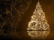Christmas tree decorative abstraction background